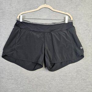 Lululemon Speed Up Athletica Black Outdoor Gym Shorts Size 10